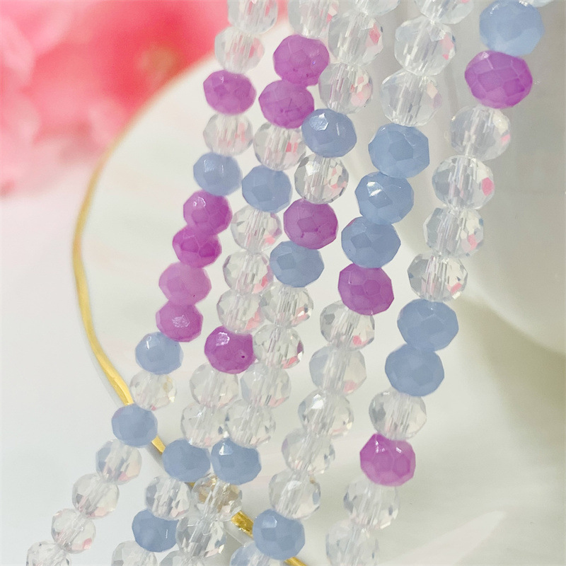 Blue Purple transparent white mixed color