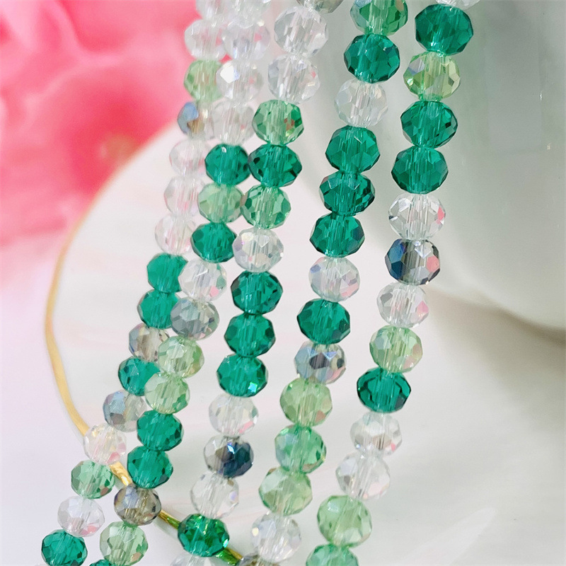 Grass green transparent white mixed color