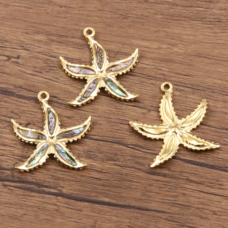 Colored starfish 24X26mm 1.4g