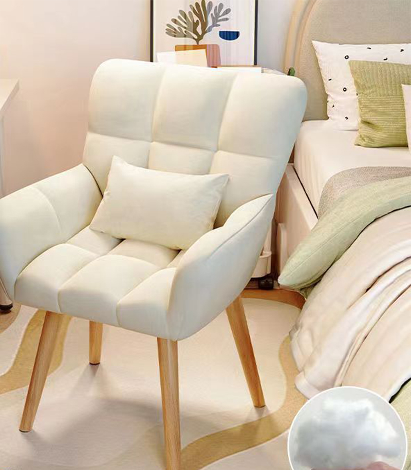 [solid wood upgraded fixed model] off-white refreshing breathable velvet latex