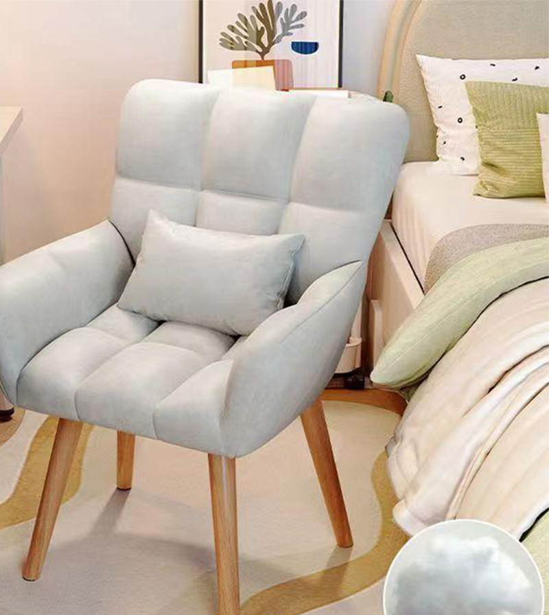 [solid wood upgraded rotating model] light gray breathable technical cloth latex