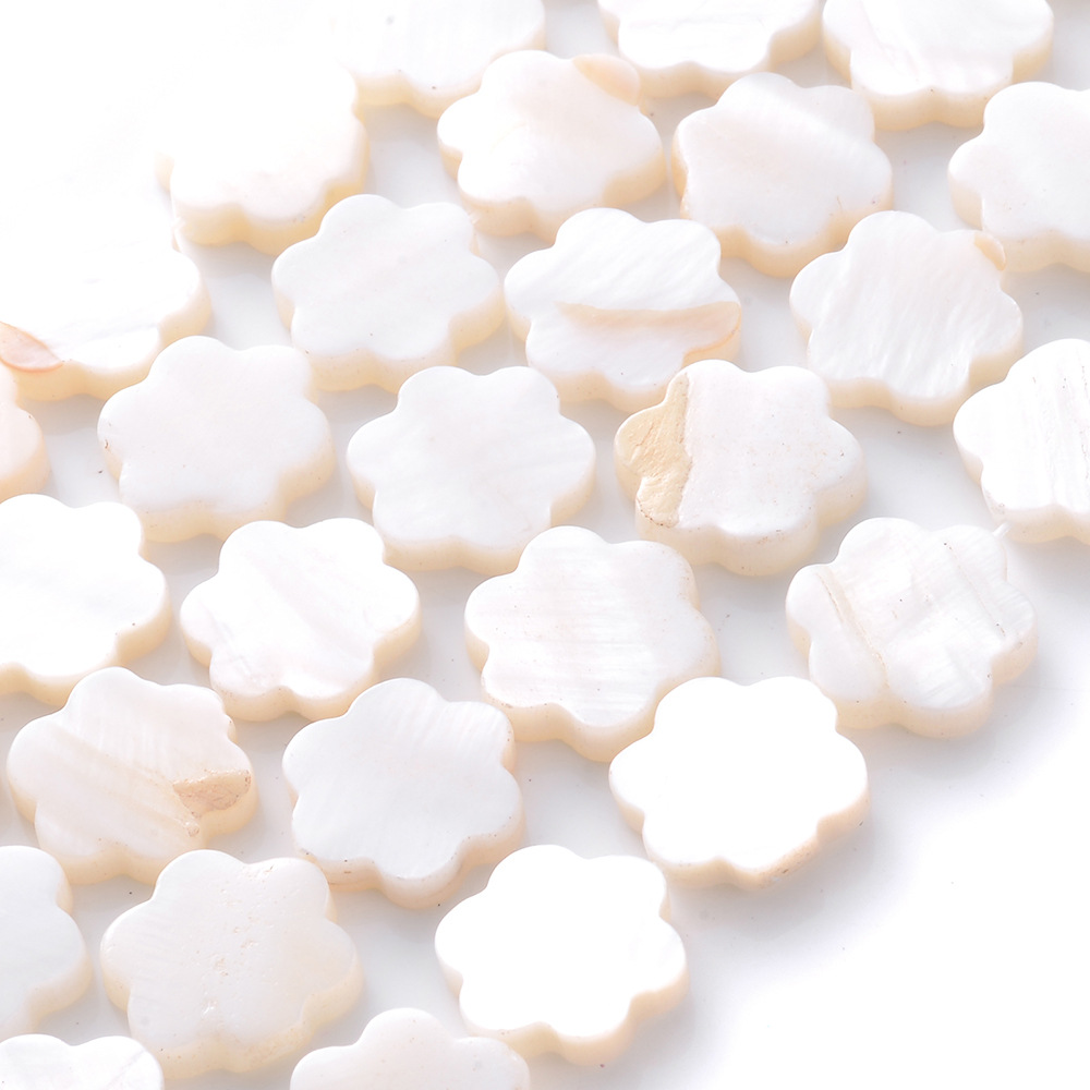 4:Six-petal flower White 12mm