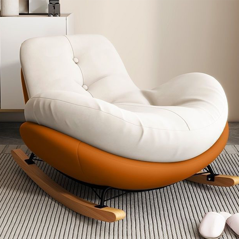 Orange base   (imported suede cushion) single chair