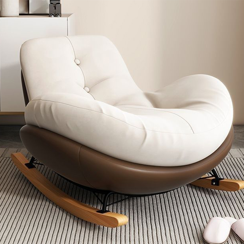 Brown base   (imported suede cushion) single chair