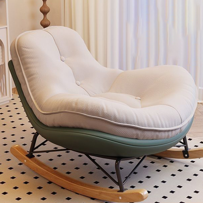 Green base   (imported suede cushion) single chair