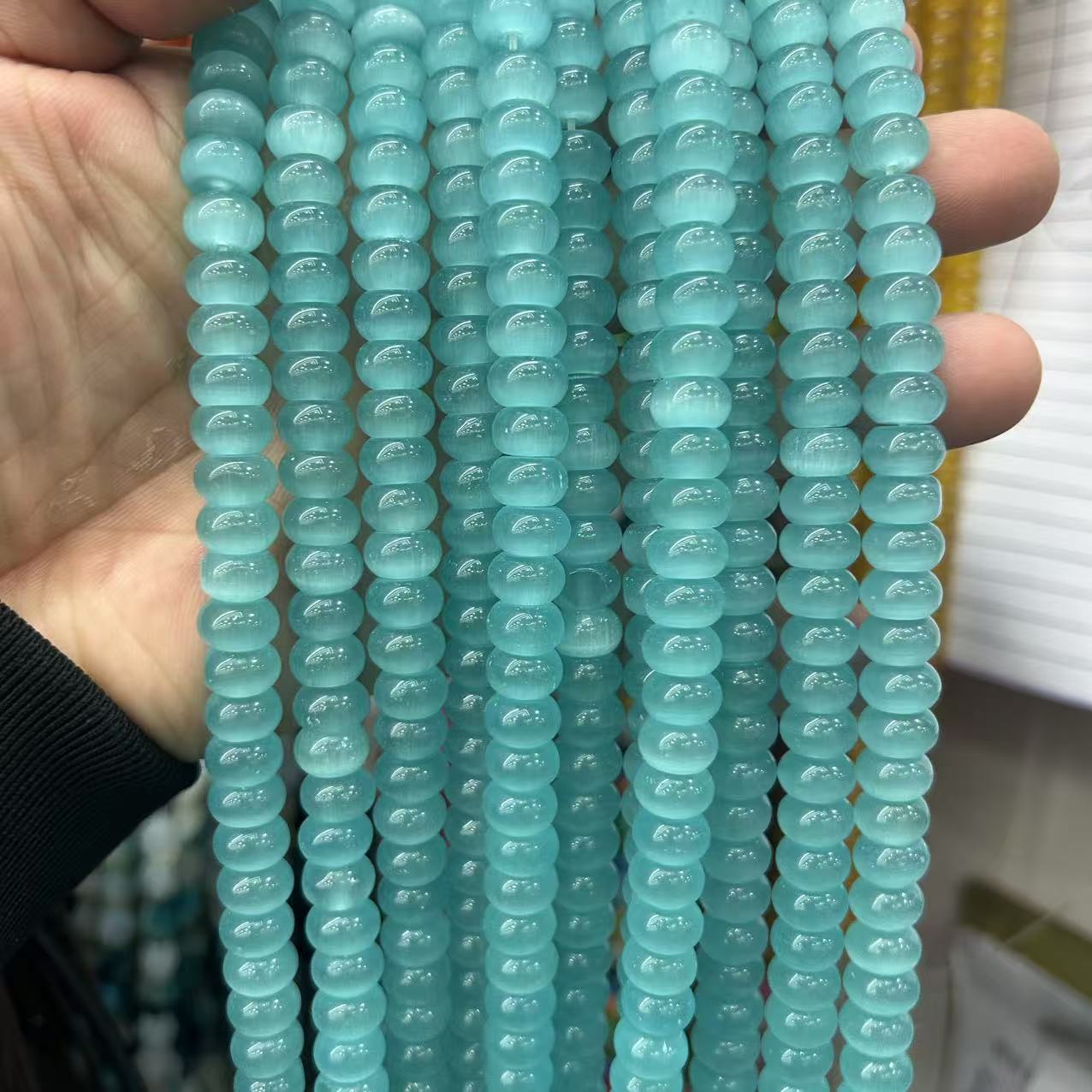 Light lake blue cat eye