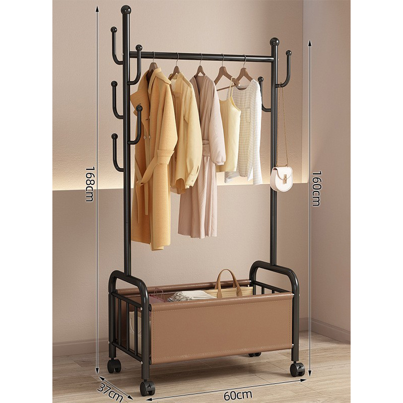 60cm black frame- Brown leather