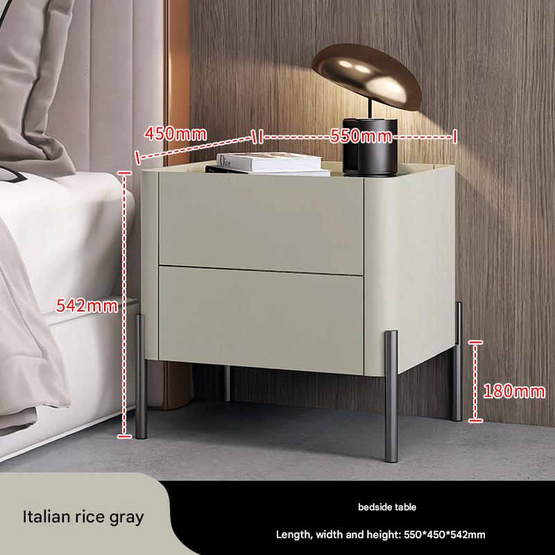 Senna bedside table (Italian beige gray)