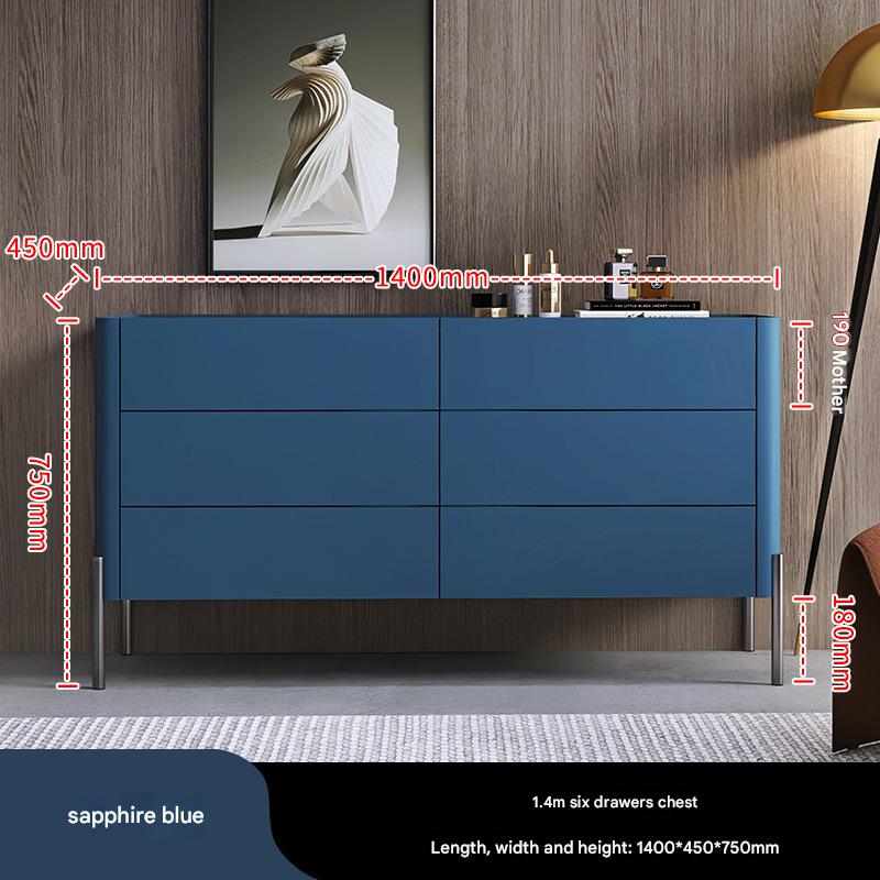 Senna six-drawer cabinet (Sapphire Blue)