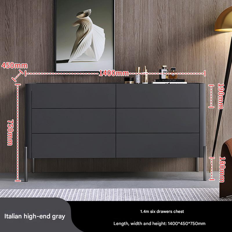 Senna six-drawer cabinet (Italian advanced Gray)