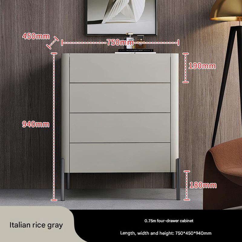 Senna four-drawer cabinet (Italian beige gray)