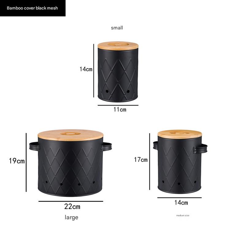 Mesh black groove bamboo cover (3-piece set)