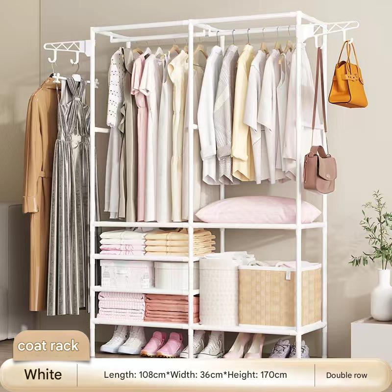 Luxury upgraded double row white coat rack