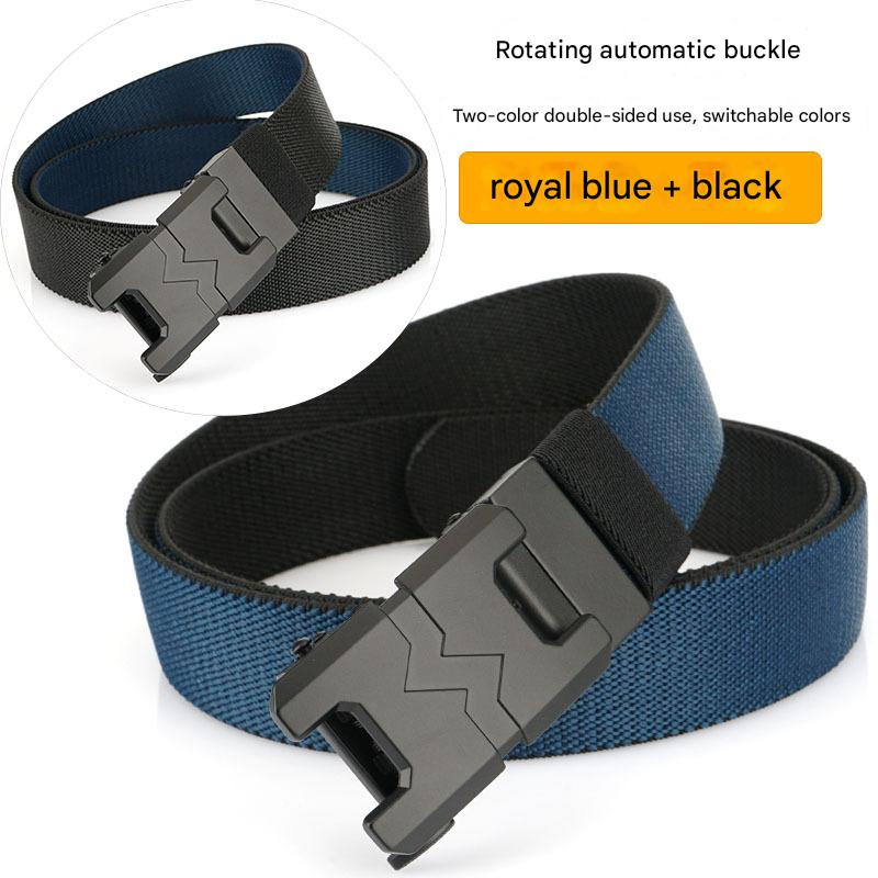 Double-sided elastic royal blue   black