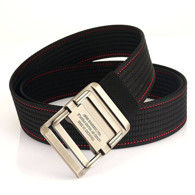 Silver buckle-old pit black red line