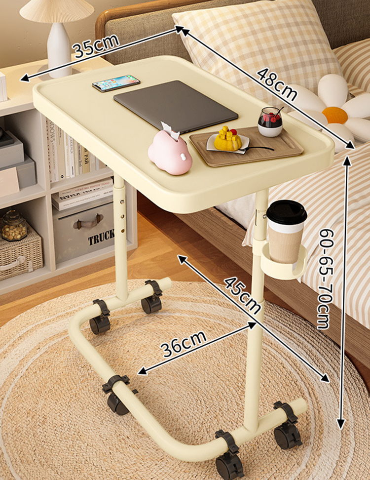 Wooden table board/beige cup holder [three-gear tilt can be raised and lowered]]
