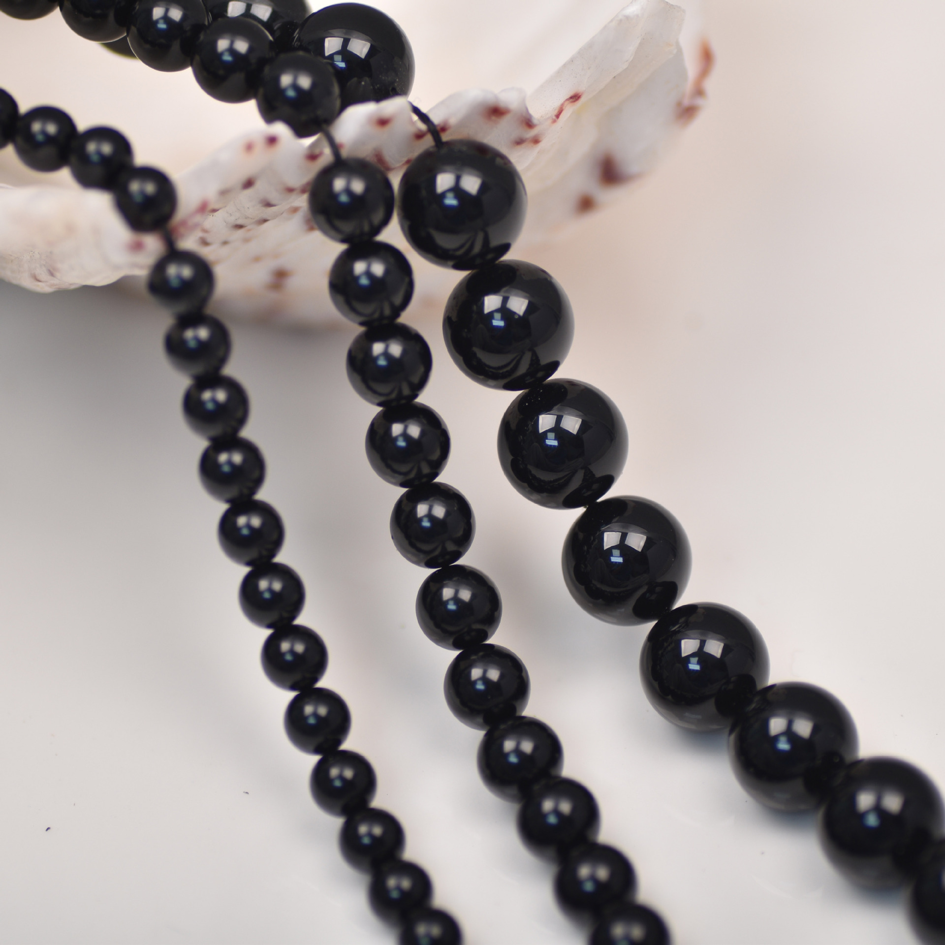 Agate black 3mm/about 130 pieces per string