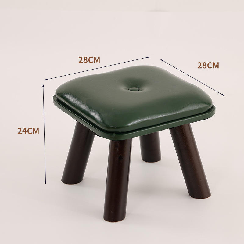 Oil wax leather-square [dark green]