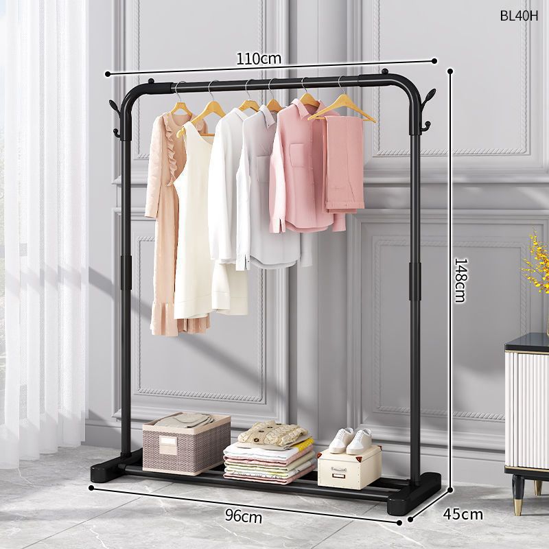 110CM black single pole double hook