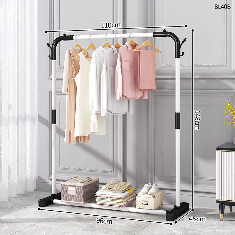 110CM white single pole double hook