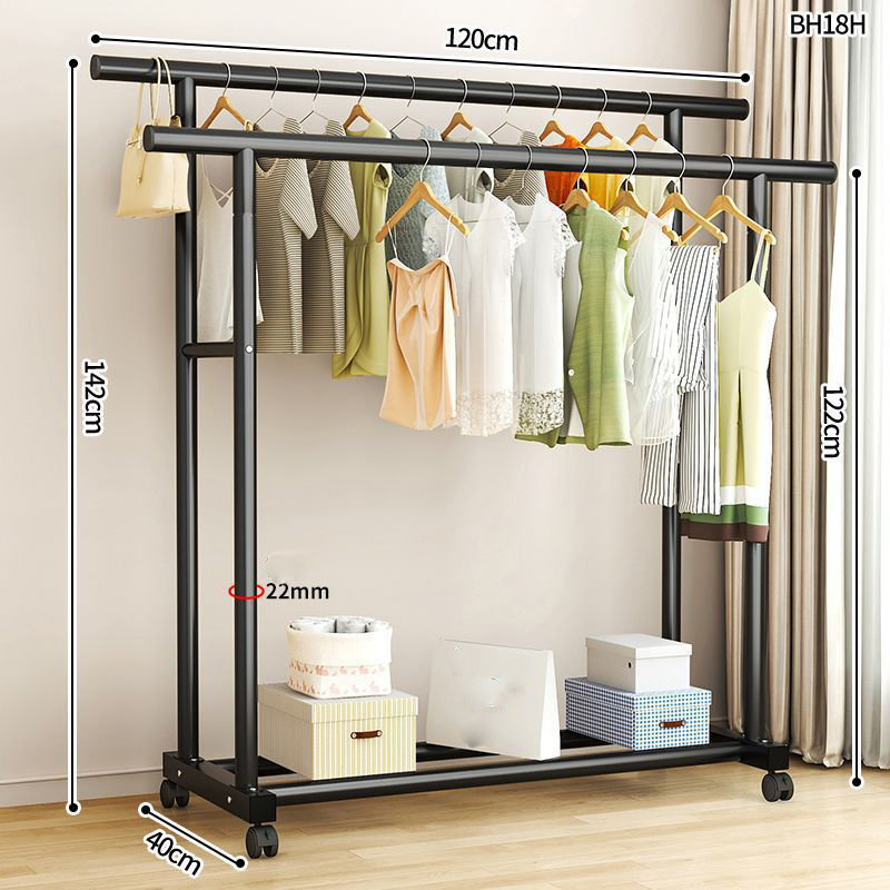 1.2 meter black 22 tube double rod pulley bearing 180kg