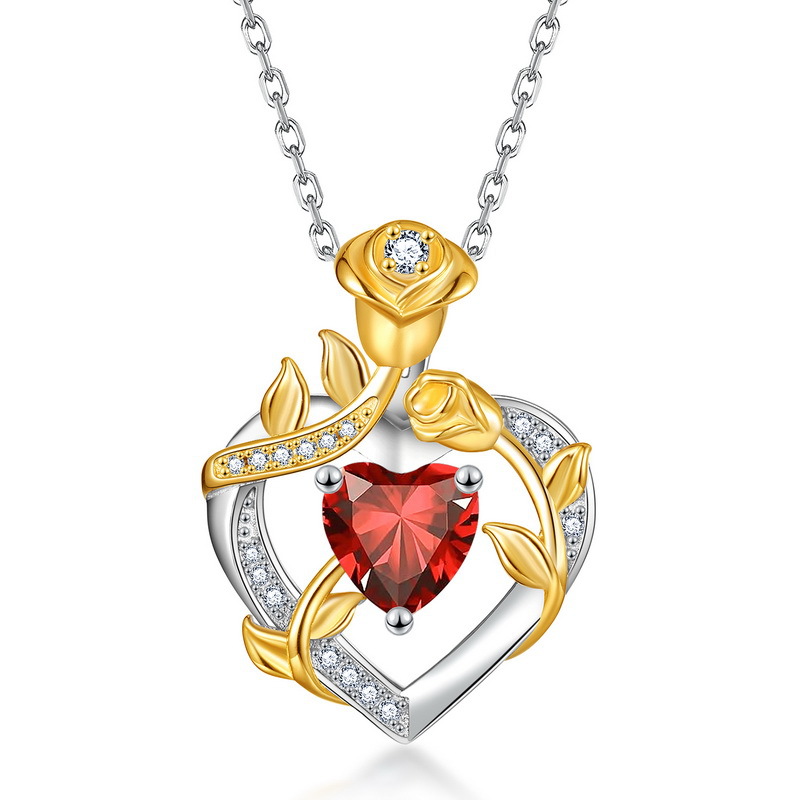 [red corundum] july necklace 17.7inch