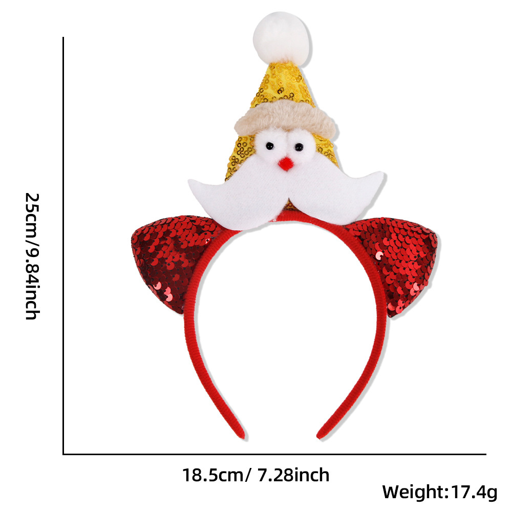 Gold Christmas hat with red ears