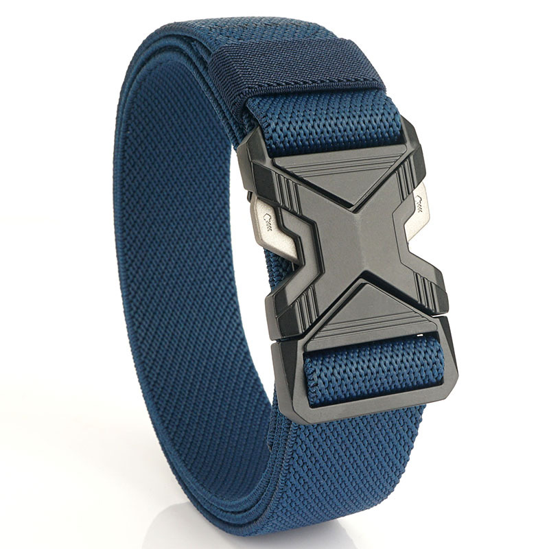 Black buckle-sapphire blue