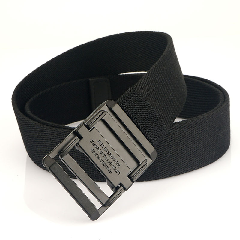 Black Buckle-Canvas Twill Black