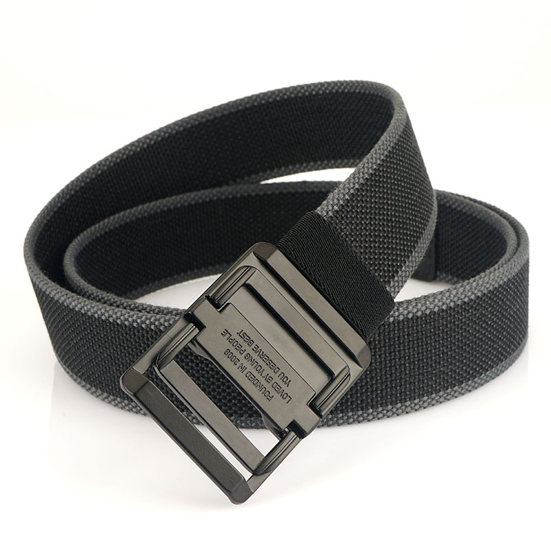 Black Buckle-Twill Canvas Black Gray
