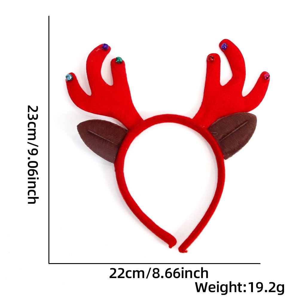 Red antler bell headband