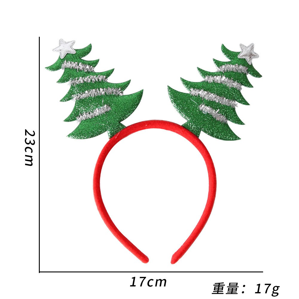 Green Christmas tree headband