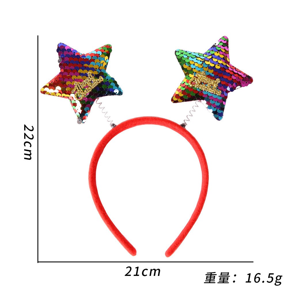 Christmas five-pointed headband