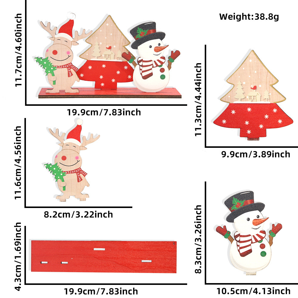 Elk Christmas tree snowman style