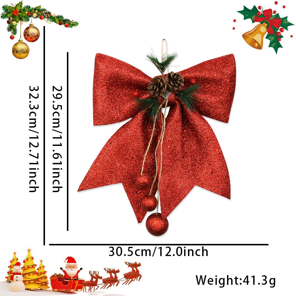 G no. 3 hanging ball red bow