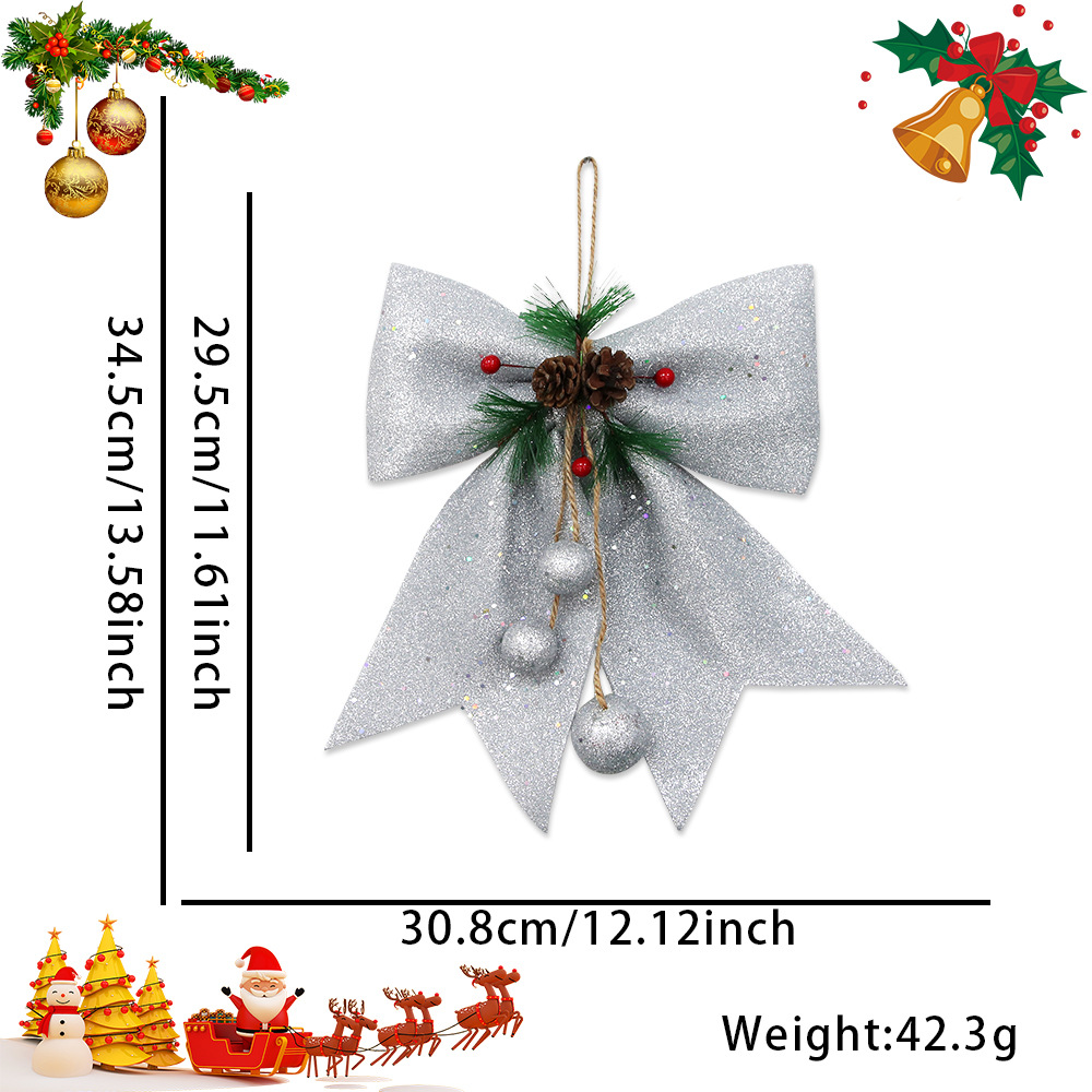 G no. 3 hanging ball silver bow