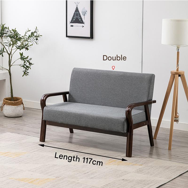 light gray walnut linen double