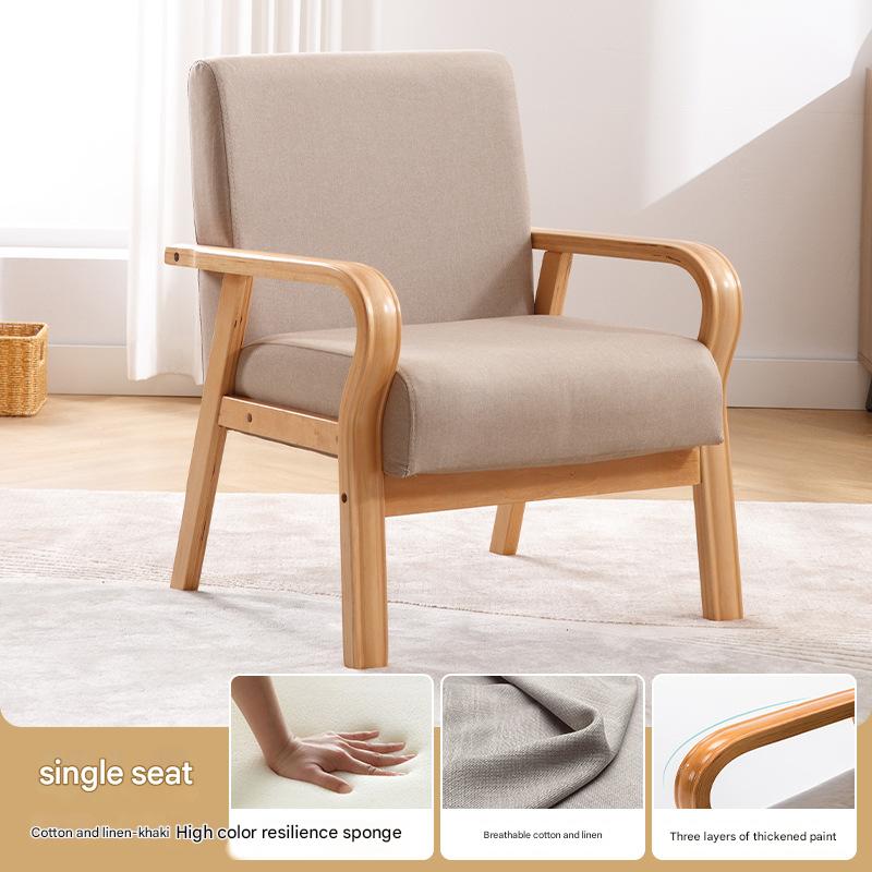 khaki log linen single
