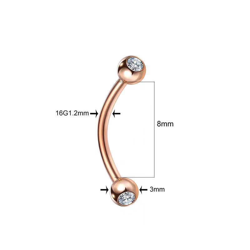 Rose Gold 1.2*8/3mm