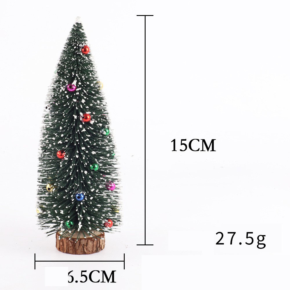 15cm flocking sticky beads Christmas tree