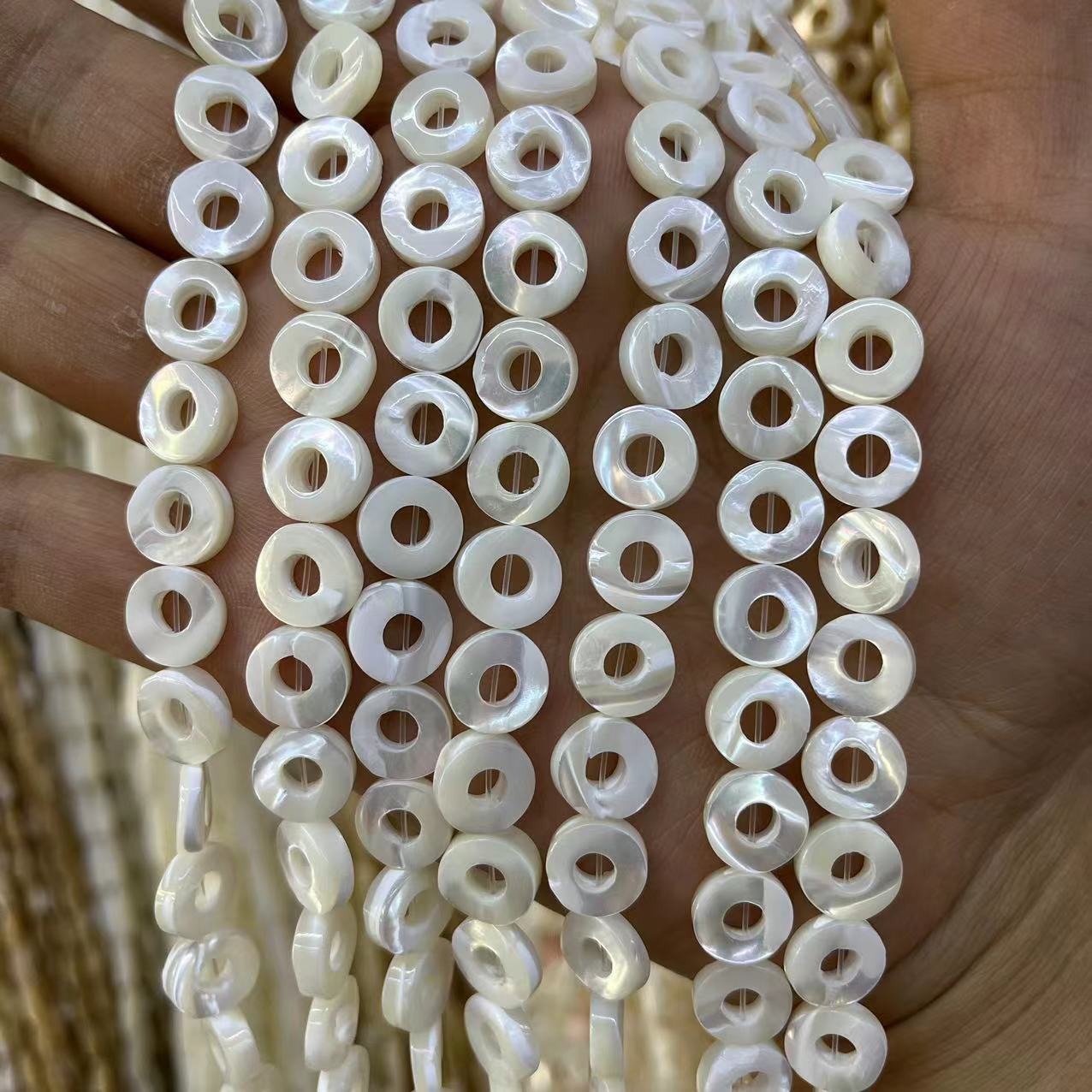 White 8mm/ about 49 pieces