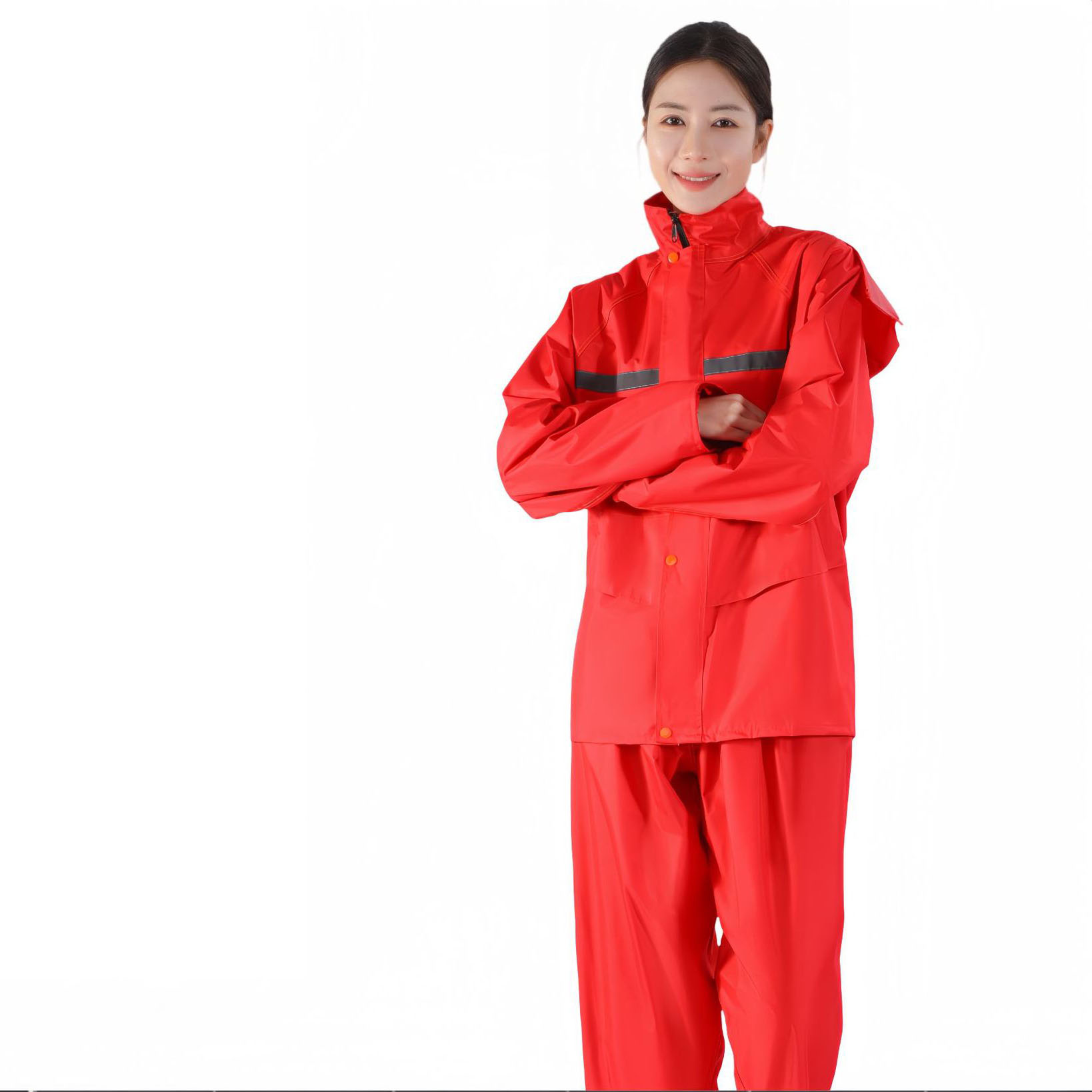 Pongee/red double-layer flagship model (lining   double pockets)