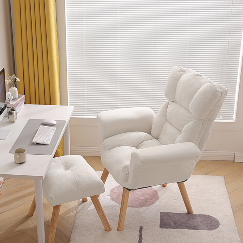 White   Pedal-Solid Wood Foot (Technology Cloth)