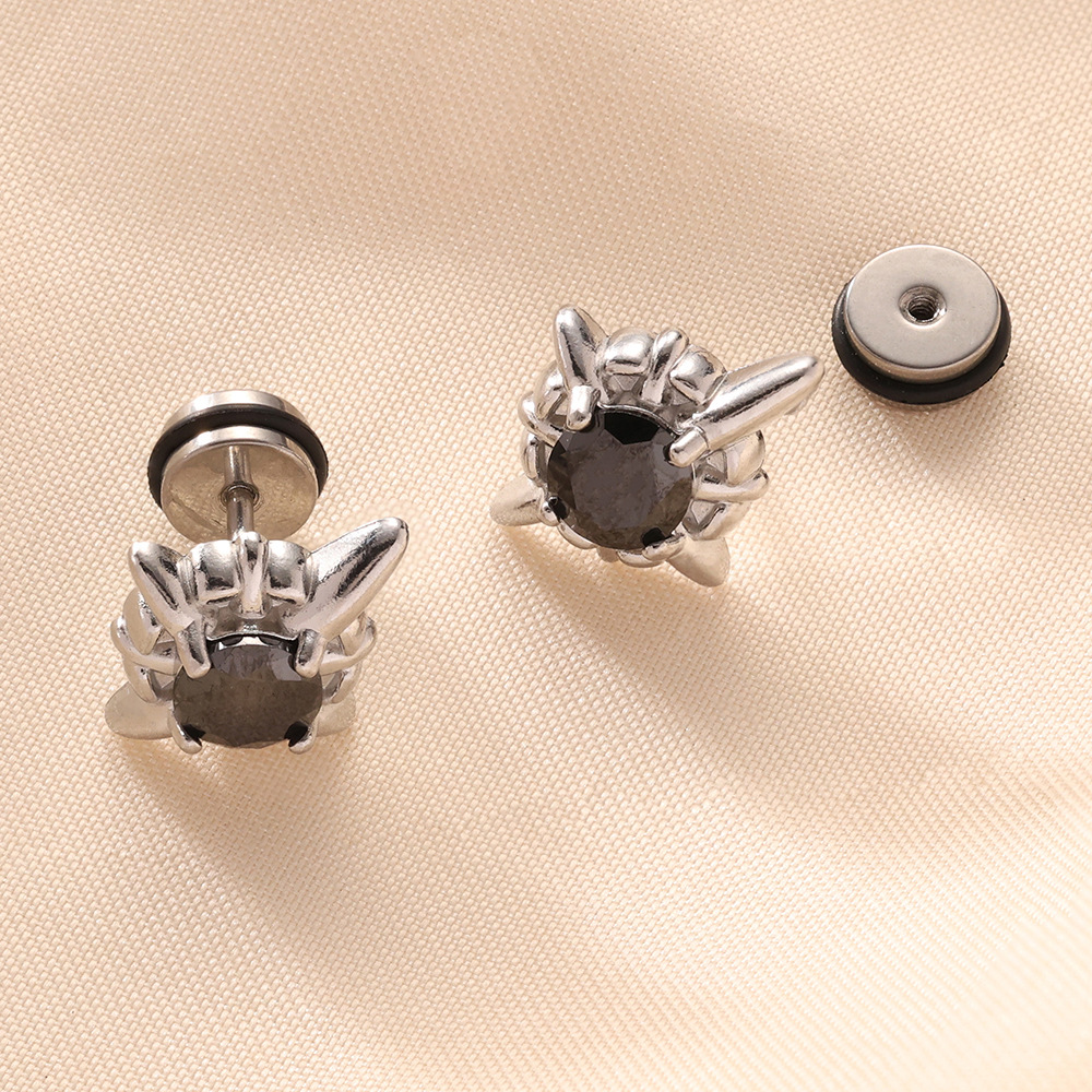 Steel color black zircon