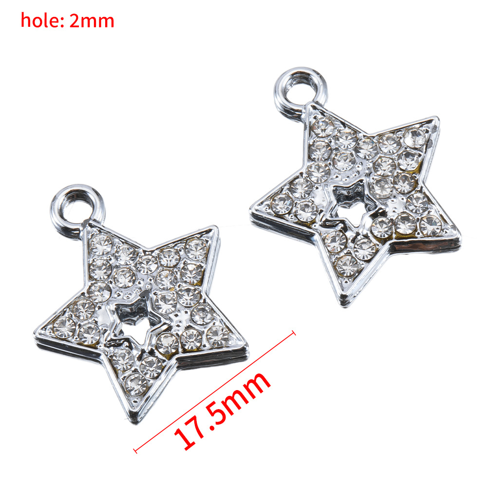 1:17.5mm star pendant-white k