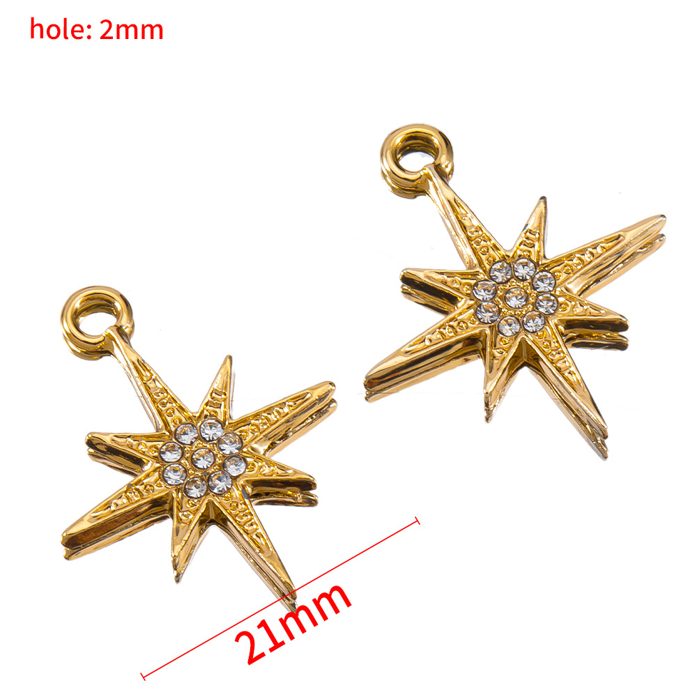 6:Six-pointed star pendant-kc gold