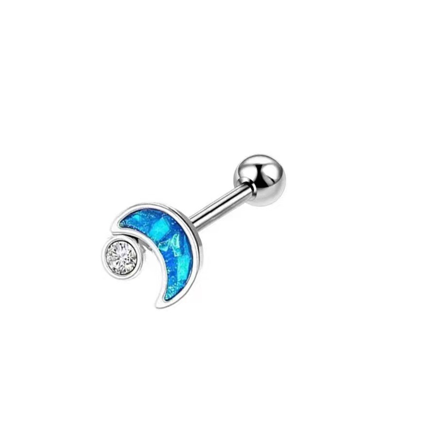 3:Blue Moon-Stud Earrings