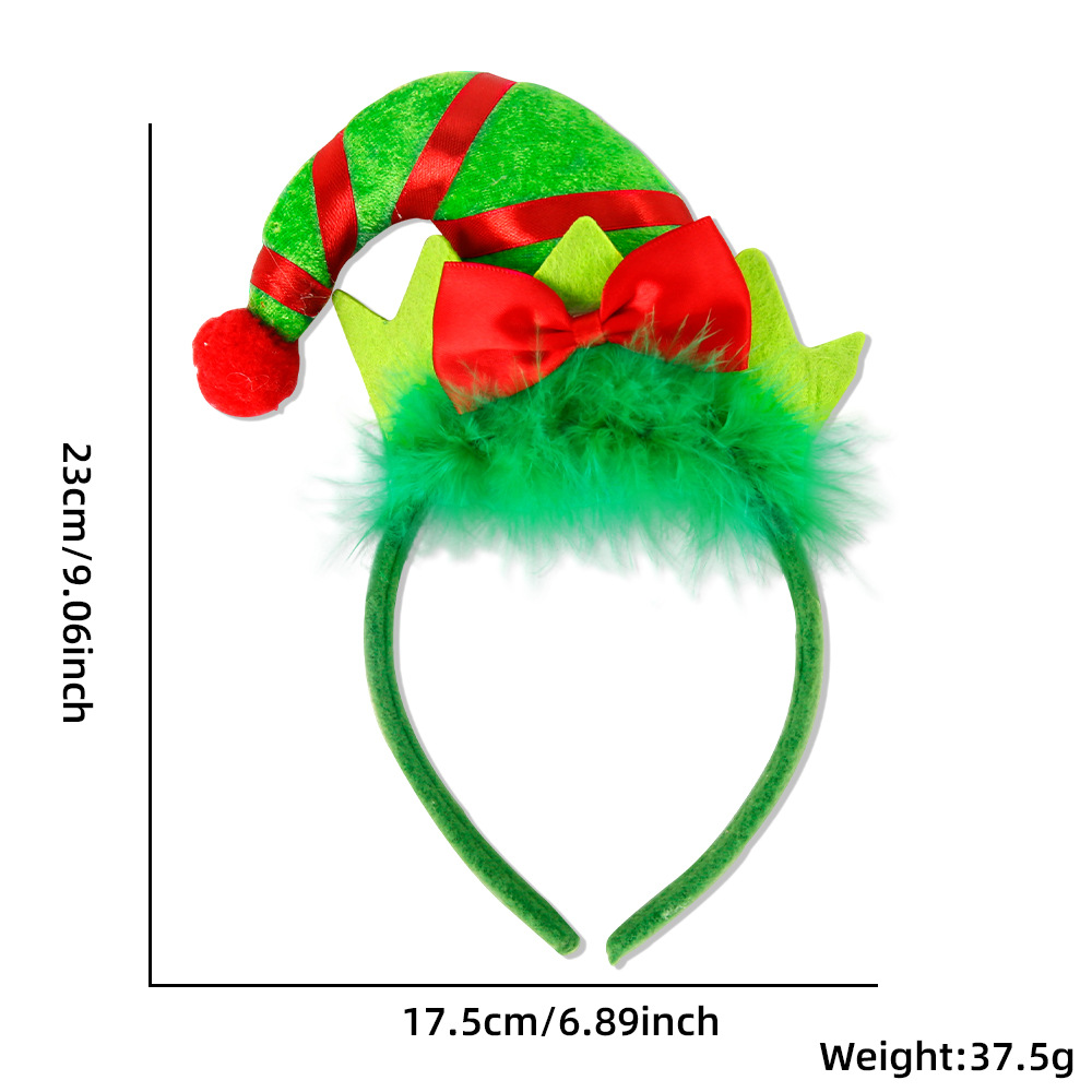Green fur clown hat