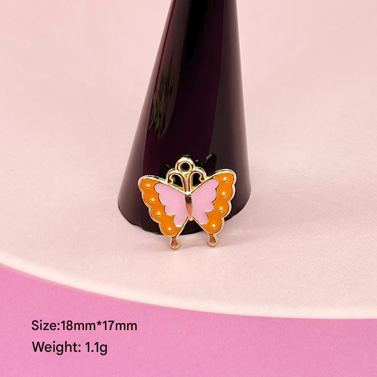 #5 orange pink butterflies