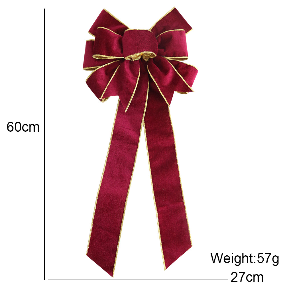 Burgundy flannel bow